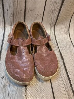 Birkenstock girls size 35 Kids Glitter Mary Jane Sneakers in Rose glitter